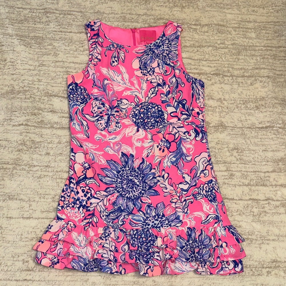 Lilly Pulitzer Pink and Blue Floral Dress